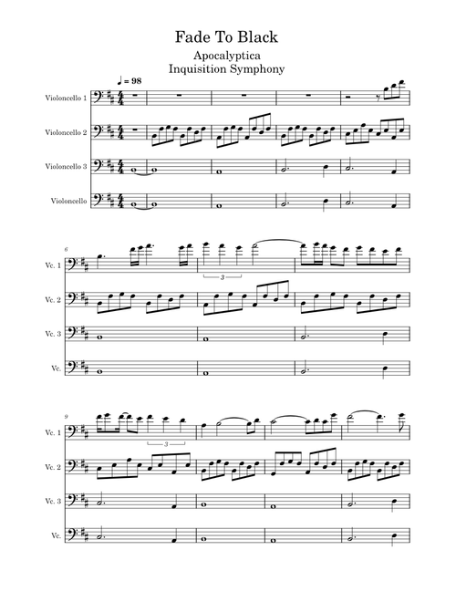 Fade to black – Apocalyptica -
