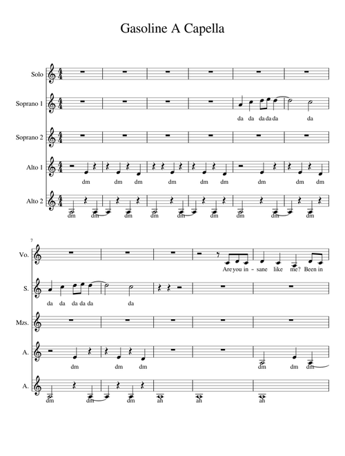Gasoline A Capella SSAA