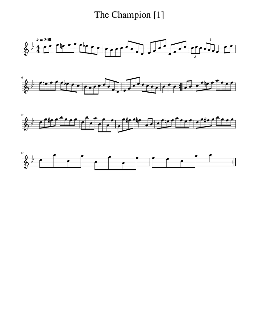 The Champion Sheet music for Piano (Solo) | Musescore.com