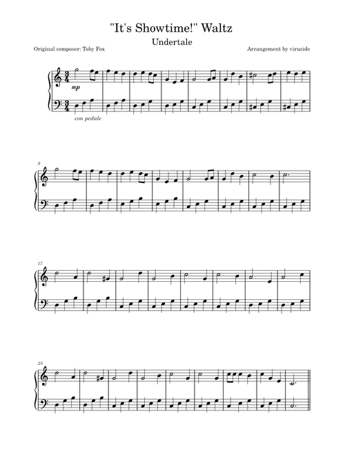 It's Showtime! (waltz style) - Toby Fox from Undertale