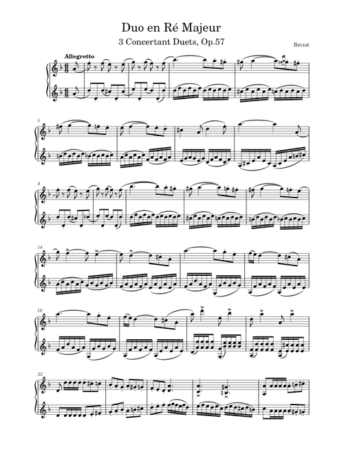 3 Concertant Duets, Op.57 – Bériot, Charles-Auguste De
