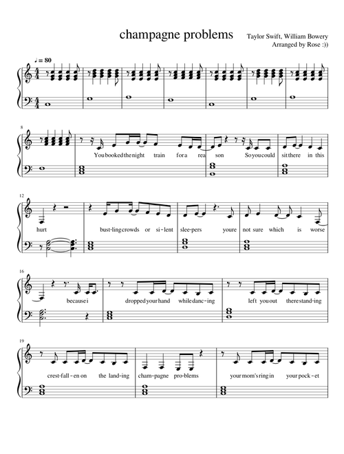 Champagne Problems - Taylor Swift