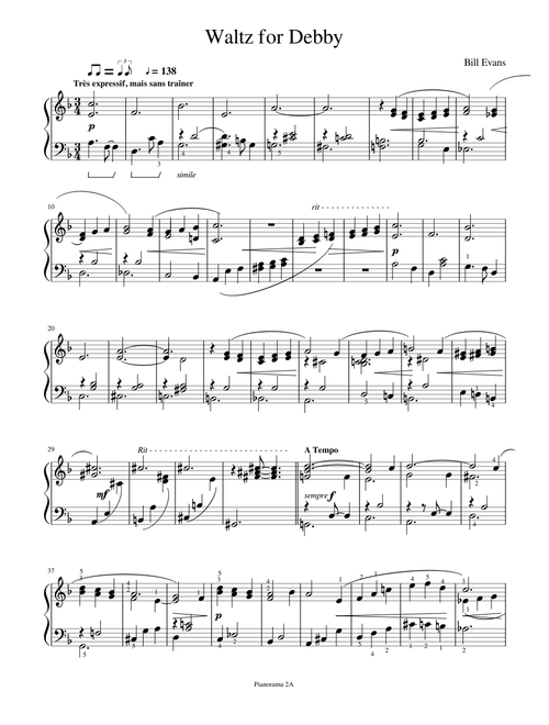 Bill Evans - Waltz for Debby (medium)