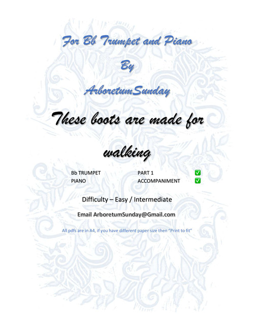 These Boots Are Made For Walkin' (Arr. ArboretumSunday) - Jessica Simpson (Small Ensemble)
