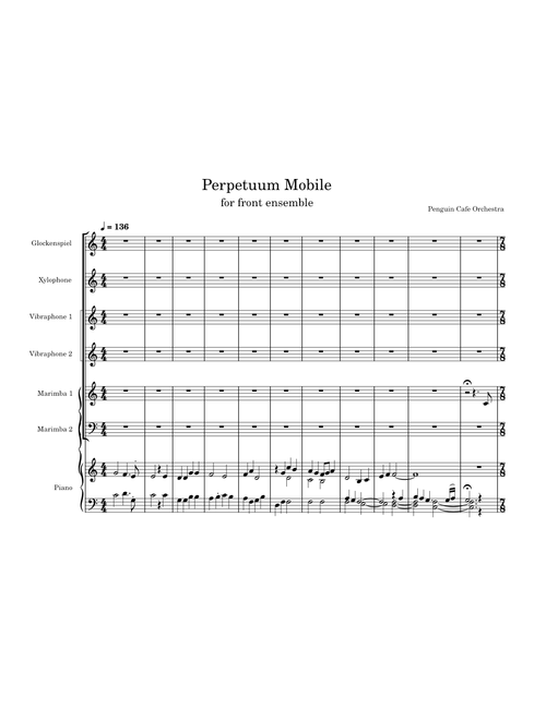 Perpetuum Mobile – Penguin Cafe Orchestra (arr. for Front Ensemble)