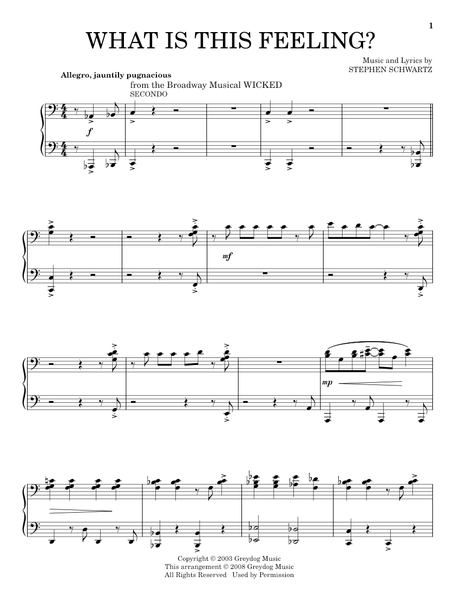Wicked - A New Musical - Easy Piano by Stephen Schwartz