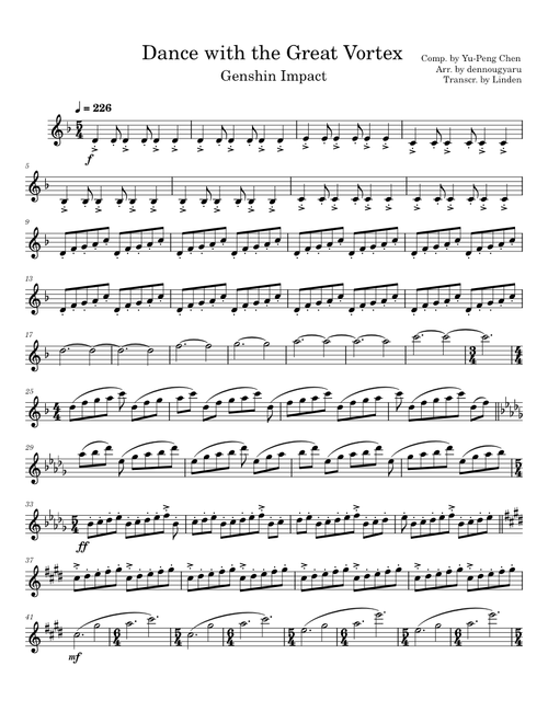 Genshin Impact - Dance with the Great Vortex (Violin)