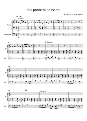 Sul ponte di Bassano Sheet Music for Vibraphone, Glockenspiel, Drum ...