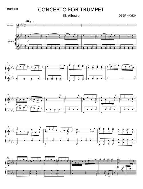 Concerto for Trumpet - FRANZ JOSEPH HAYDN