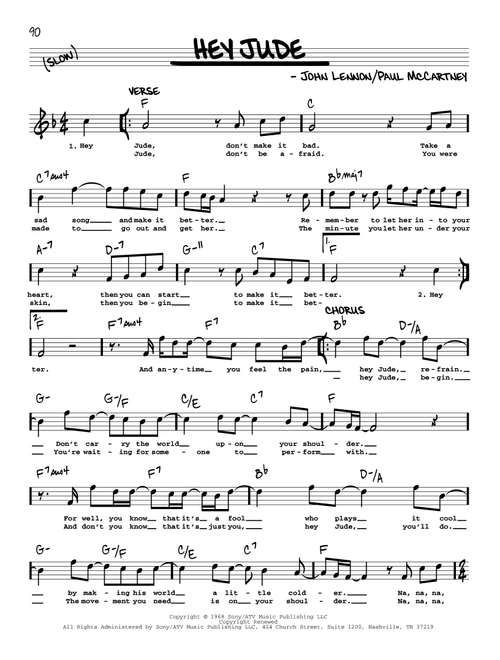 Hey Jude [Jazz version] - The Beatles (Real Book - Melody-Chords-Lyrics)