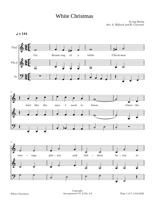 White christmas – Irving Berlin