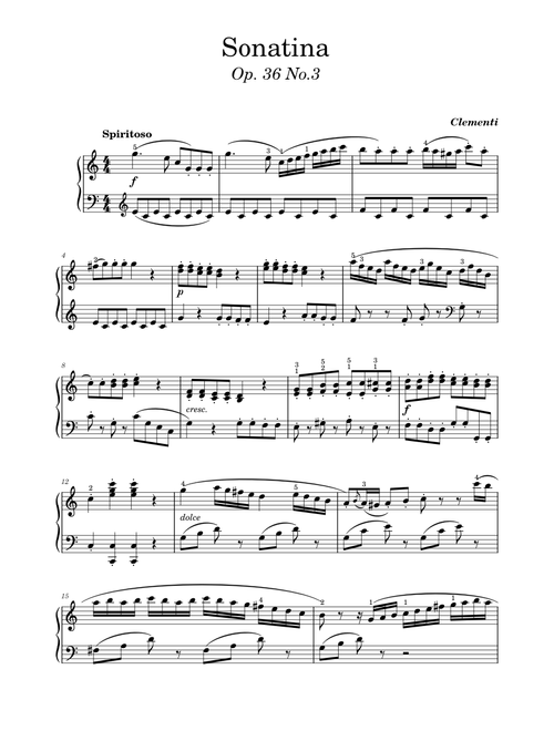 Sonatina Op.36 No.3 – Muzio Clementi