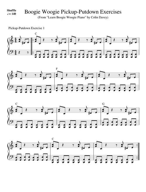 Boogie Woogie Pickup-Putdown Exercises