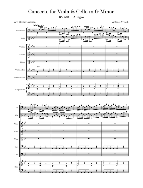 Concerto for 2 Cellos in G minor, RV 531 – Antonio Vivaldi