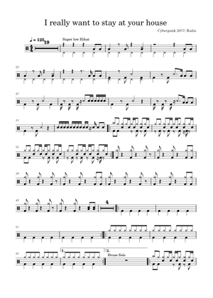 I REALLY WANT TO STAY AT YOUR HOUSE – Rosa Walton Drum cover