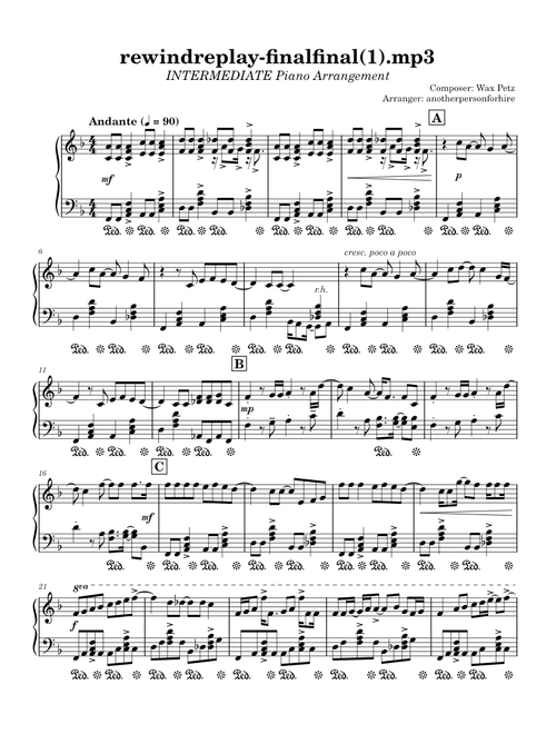 rewindreplay-finalfinal(1).mp3 - Rewind, Replay | INTERMEDIATE Piano Arrangement