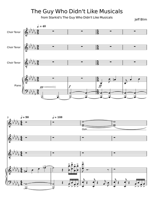 The Guy Who Didn't Like Musicals - Jeff Blim