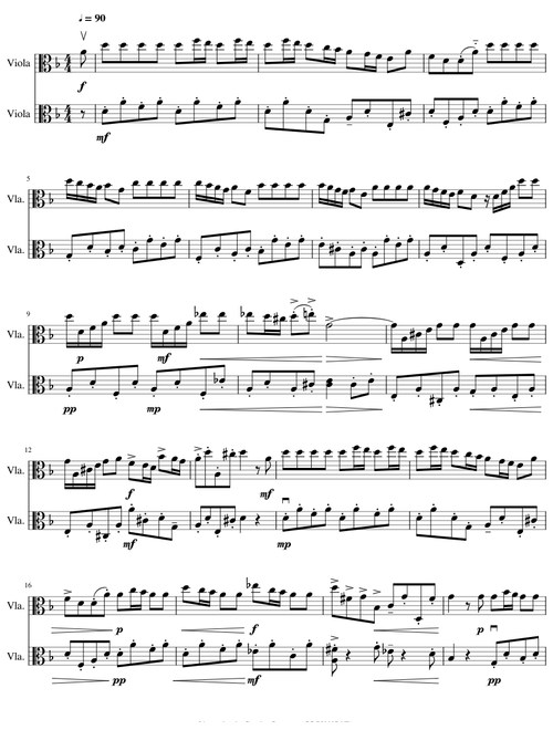 Concerto In D Minor 1st Movement Duet (Transcribed For Viola)
