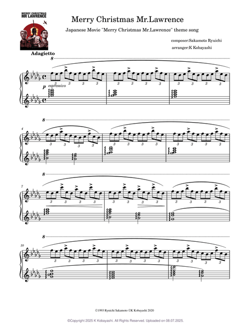 Merry Christmas Mr Lawrence(戦場のメリークリスマス) - 坂本龍一(Ryuichi Sakamoto)