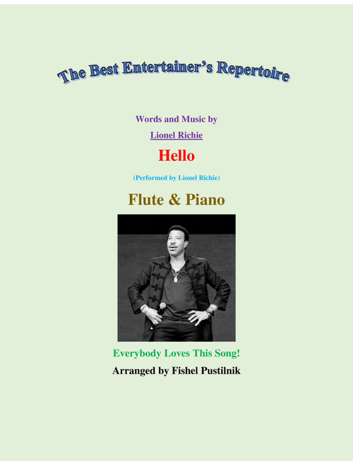 Hello (Arr. Fishel Pustilnik) - Lionel Richie (Flute and Piano)