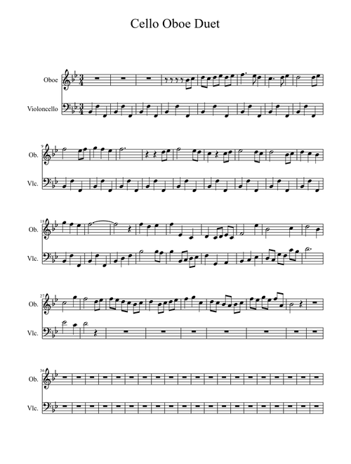 Cello Oboe Duet