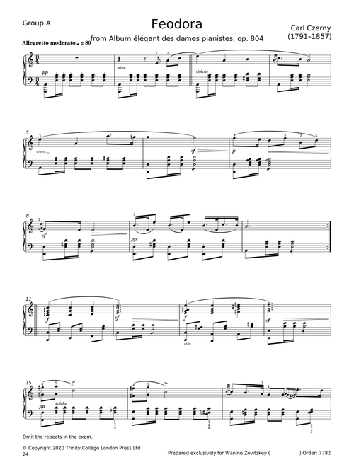 Feodora, Op.804 - Carl Czerny