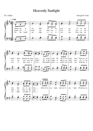 Heavenly Sunlight Sheet Music with Chords for Piano (Solo) easy ...