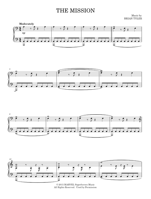 The Mission - Brian Theodore Tyler (Piano Solo)