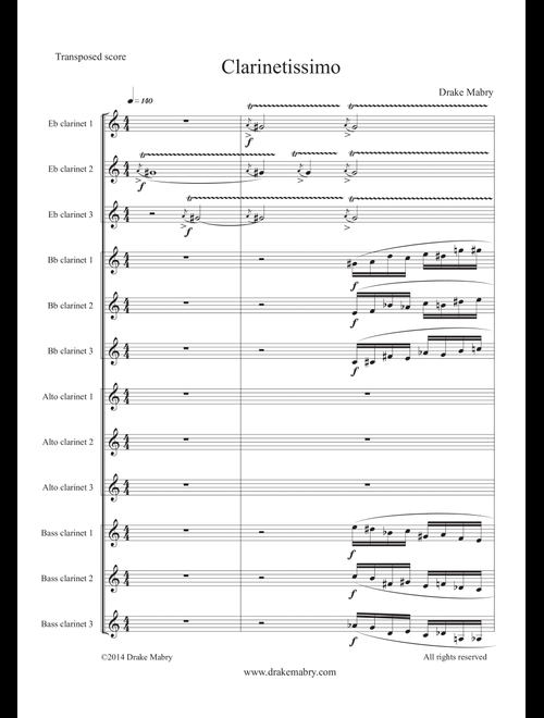 Clarinetissimo - Drake Mabry (Small Ensemble)