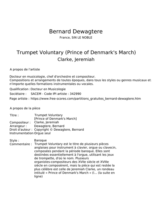 Trumpet voluntary - Jeremiah Clarke