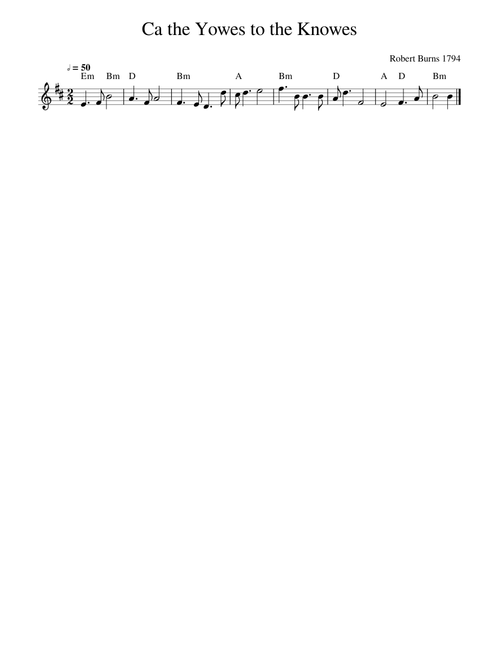 Robert Burns - Ca the Yowes to the Knowes