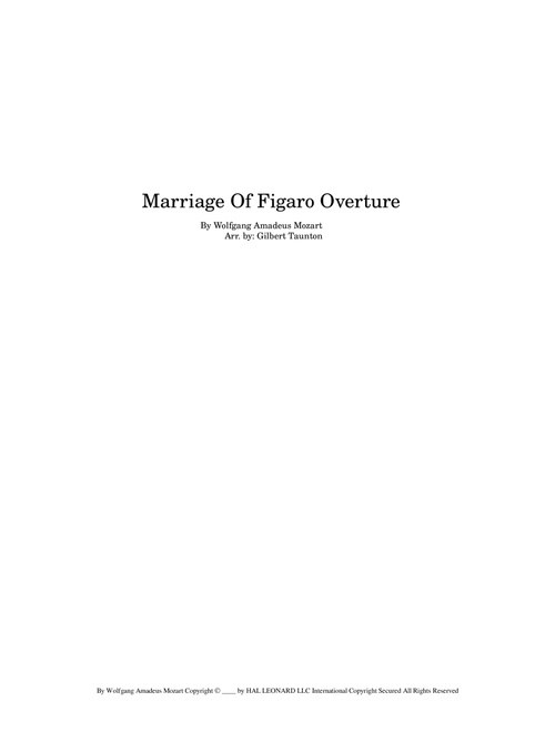 Marriage Of Figaro Overture (Arr. Gilbert Taunton) - Wolfgang Amadeus Mozart (Guitar Ensemble)