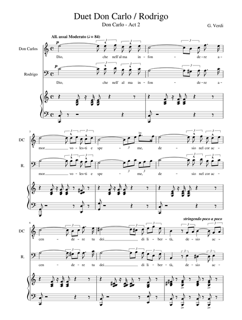 Verdi, Don Carlo: Duet Don Carlo and Rodrigo - Act 2