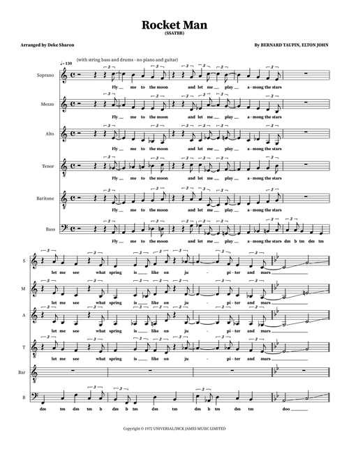 Rocket Man (Arr. Deke Sharon) - Piano Tribute Players (Choral)