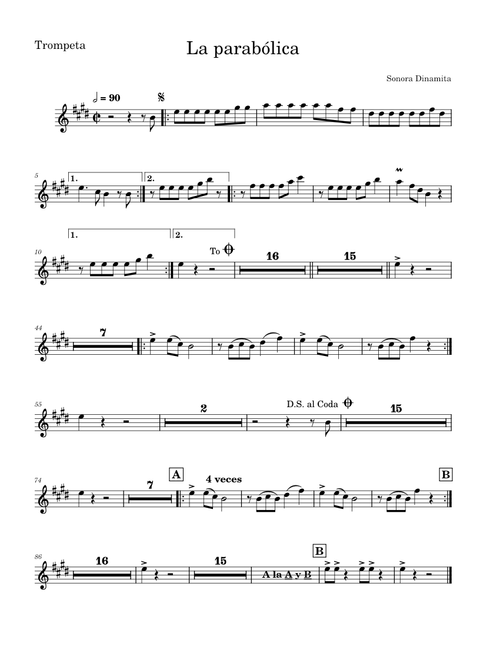La parabólica – La Sonora Dinamita (Trompeta)