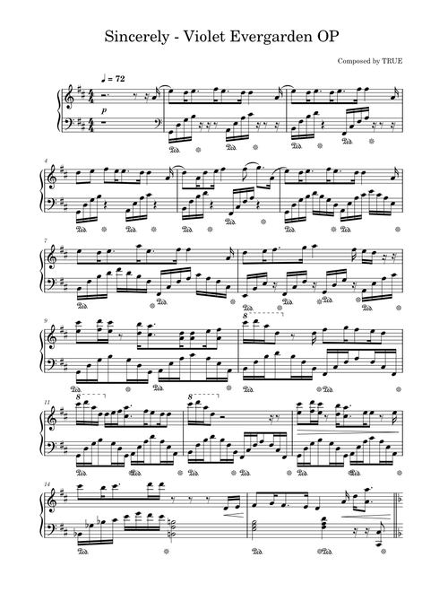 Sincerely - Violet Evergarden OP