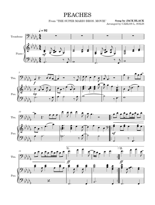 PEACHES (BASS CLEF) (THE SUPER MARIO BROS. MOVIE)