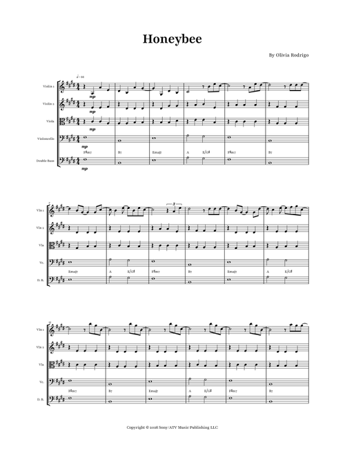Honeybee (Arr. Glauco Fernandes) - Olivia Rodrigo (String Ensemble)