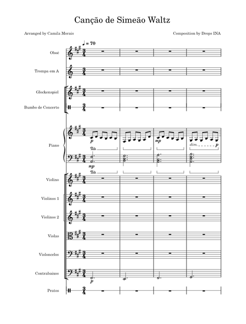 Canção de Simeão (Ao Vivo) - DROPS – Carolina Chocolate Drops Canção de Simeão - DROPS – Waltz - Arranged by Camila Morais
