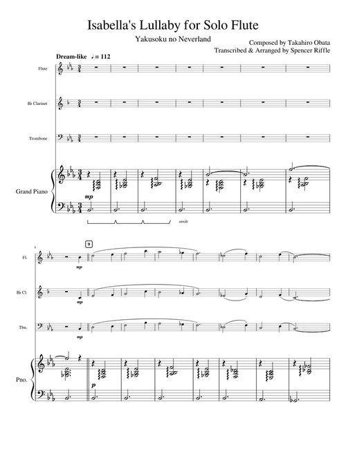 Isabella's Lullaby (for Solo Flute)