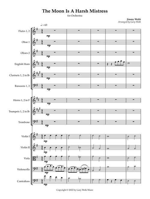 The Moon Is A Harsh Mistress (Arr. Gary Wolk) - Various Artists (Full Orchestra)