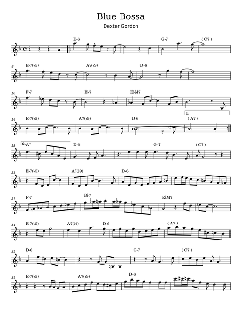 Blue bossa - Dexter Gordon