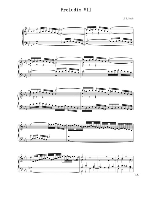 Preludio VII BWV852 - Johann Sebastian Bach (Piano Solo)
