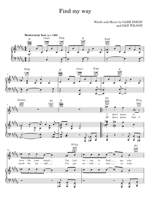 Find my way - The Gabe Dixon Band
