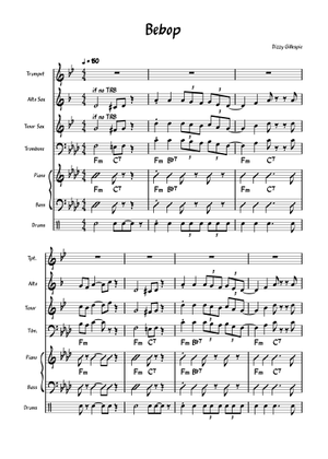 Bebop – Dizzy Gillespie Bebop Sheet Music for Saxophone alto