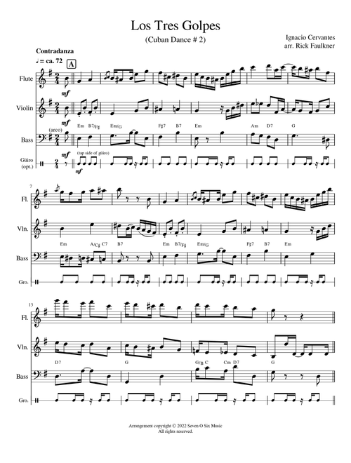 Los Tres Golpes (Arr. Rick Faulkner) - Israel Lopez "Cachao" (Small Ensemble)