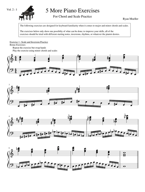 5 More Piano Exercises For Keyboard Familiarity