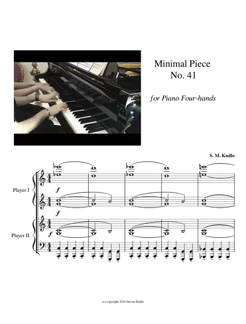 Minimal Piece No. 41 for Piano Four Hands