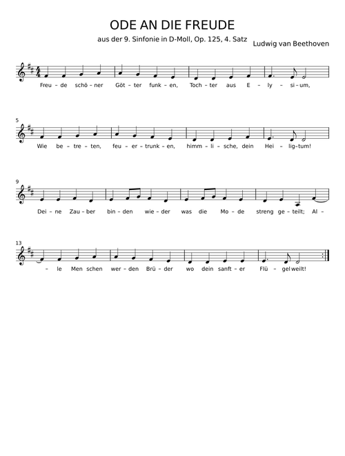Ode an die Freude - Ludwig van Beethoven