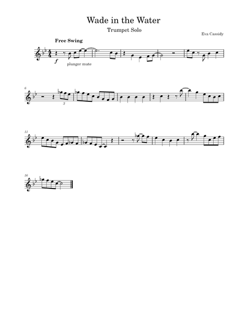 Wade in the Water Eva Cassidy Trumpet Solo
